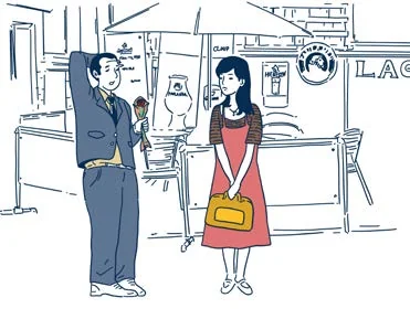 Une personne décline une déclaration amoureuse.